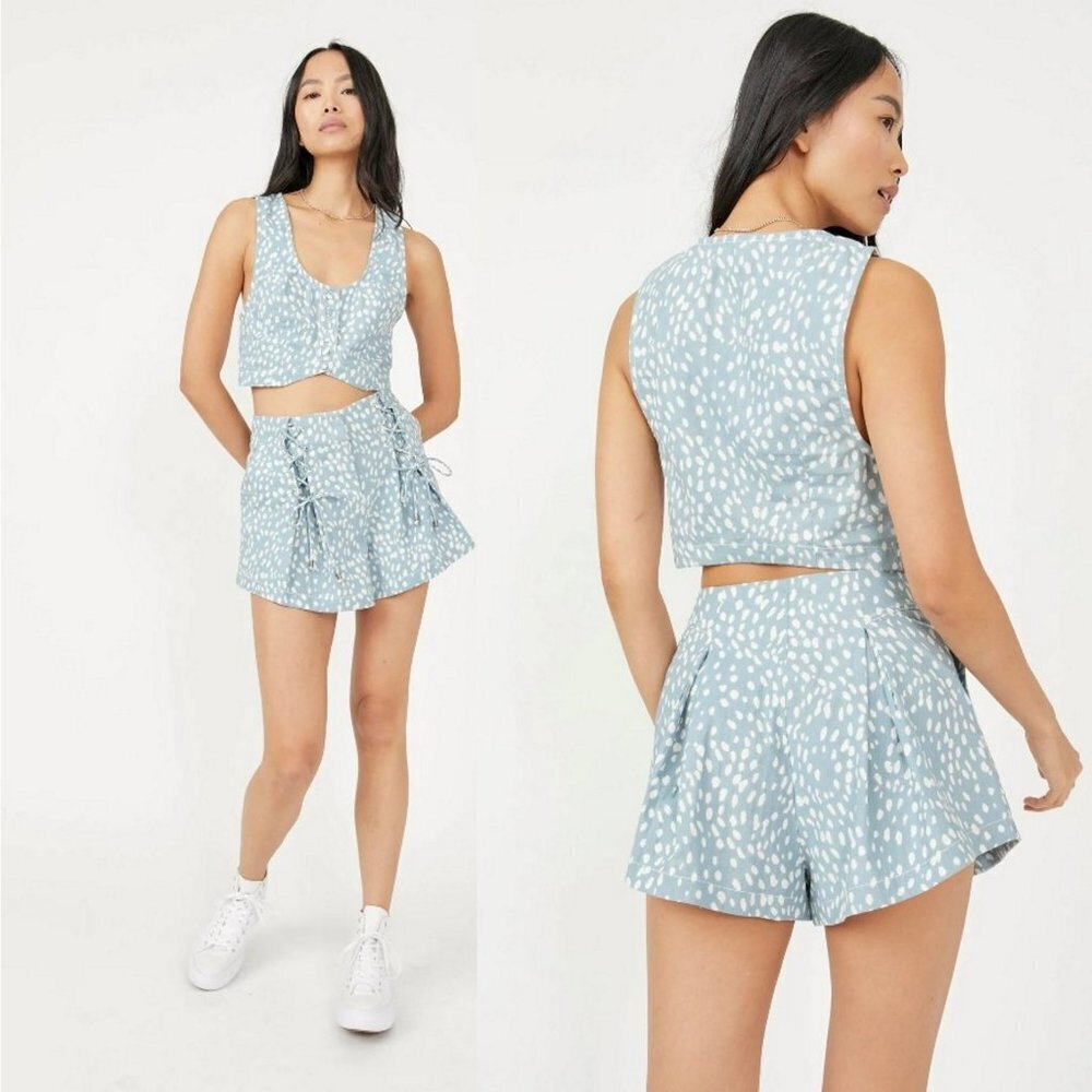 NWT New $128 Free People Bennet Top Shorts Set Size 4